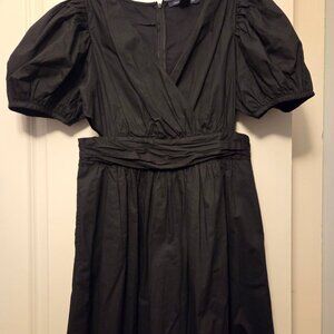 Elegant Black Puff Sleeve Dress